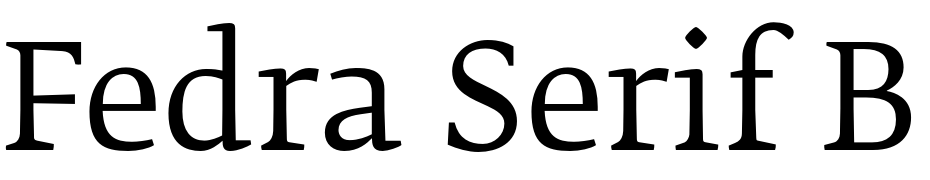 Fedra Serif B Pro Book Font Download Free